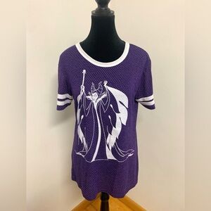 Disney Purple Short Sleeve Tee with Maleficent‎ Design